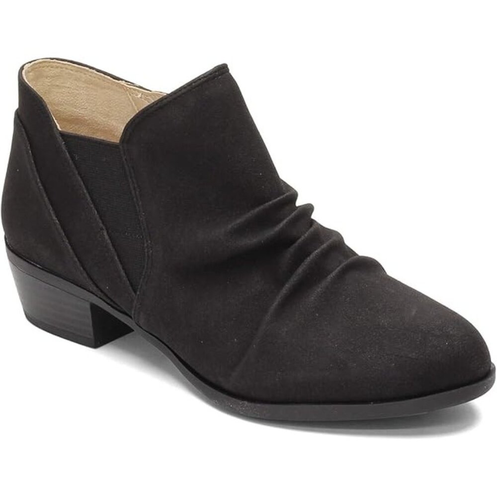 Lifestride Womens Aurora Ankle Boots Comfort Side Zip Black Size 9